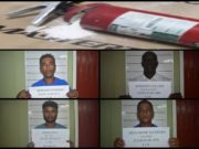 Four detained after suspected cocaine found in fire extinguisher