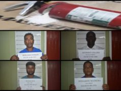 Four detained after suspected cocaine found in fire extinguisher