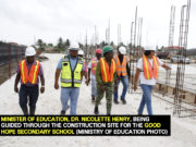 Education Minister visits under construction, 1,800 capacity schools