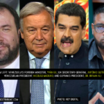 FROM LEFT_ YVÁN GIL, VENEZUELA’S FOREIGN MINISTER; UN SECRETARY-GENERAL, ANTÓNIO GUTERRES; VENEZUELA