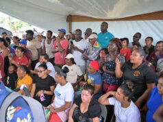 Baramita residents receive 700 solar panels under govt. programme Some of the residents who received the solar panels