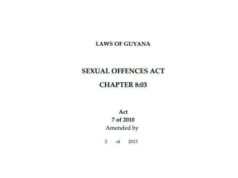 Guyana’s amended Sexual Offenses Act (2024) open for public consultation, features key changes