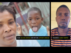 Security guard charged with murder of woman, 8-Y-O son