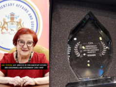 Minister Teixeira receives prestigious Commonwealth Parliamentarian Lifetime Achievement Award