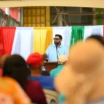 President, Dr Mohamed Irfaan Ali addressing residents and farmers in Region Two on Thursday