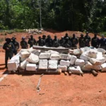4.4 tonnes (4,400kilos) of cocaine seized from an illegal airstrip in the dense forests of Matthew’s Ridge, Region One last year
