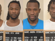 Four slapped with five counts of robbery