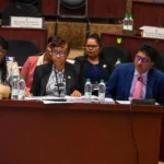 Minister of Legal Affairs and Attorney General Anil Nandlall and staff on Monday in the Committee of Supply of the National Assembly
