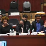 Minister of Parliamentary Affairs and Governance Gail Teixeira and team during the budget estimates