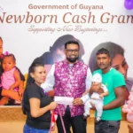 President, Dr Mohamed Irfaan Ali at the launching of the Newborn Cash grant recently