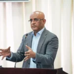 Vice President Dr Bharrat Jagdeo addressing the participants of the youth forum on Friday