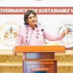 Minister of Education Priya Manickchand addresses the NTC Conference on Thursday