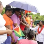 President Dr Mohamed Irfaan Ali greets citizens