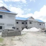 The new dormitory under construction at Bartica Secondary School