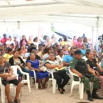 Allottees gathered at the housing drive in Region Two