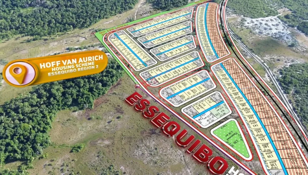A digital map of Hoff Van Aurich Housing Scheme in Region Two