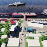 An artist’s impression of the Parika International Port Facility in Region Three