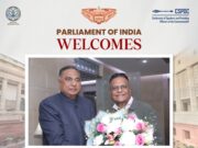 Speaker welcomed to India conference while Guyana awaits opposition leader’s election