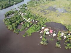 Houses at risk of being completely submerged in Kwakwani flood, CDC finally visits