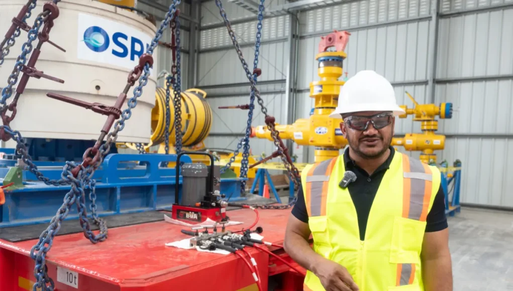 Minister of Natural Resources Vickram Bharrat, during a visit to Vreed-en-Hoop Shore Base Inc. (VEHSI) on Tuesday