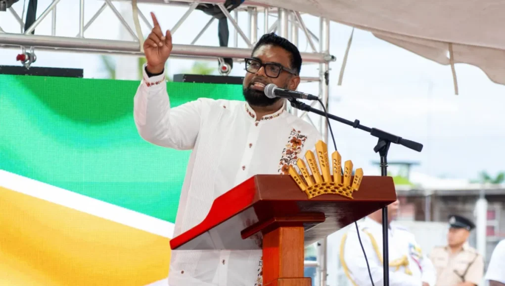 President Dr Mohamed Irfaan Ali at the 78th anniversary of the Enmore Martyrs